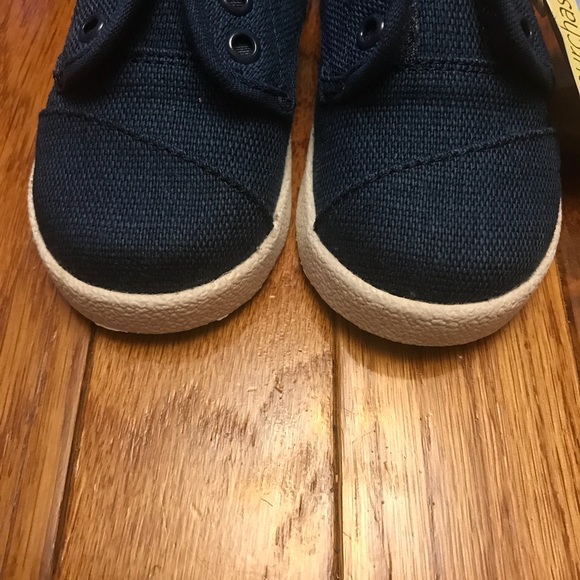 Toms Tiny Deep Ocean Burlap Paseo Sneaker - Picture 5 of 8